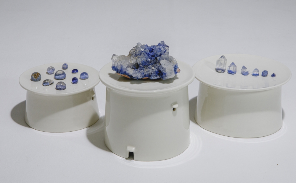 Dumortierite in Quartz